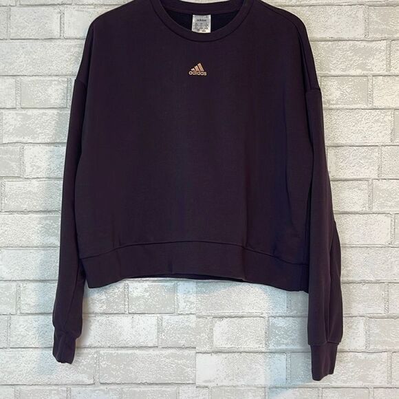 Adidas x Zoe Saldana Crewneck Crop Sweatshirt L NWT - Picture 2 of 7